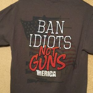 Ban Idiots Not Guns T-Shirt Size M